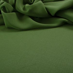 Retalho Tecido Crepe Georgete Verde Oliva 1,85 Metro