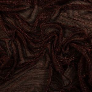 Retalho Tecido Lurex Plissado Marsala 0,50 Metro