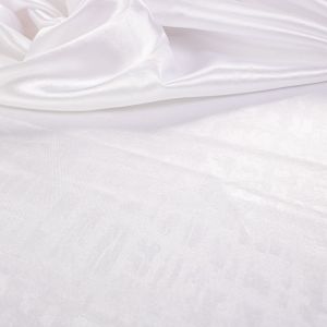 Tecido Cetim Jacquard Span Branco