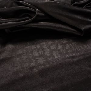 Tecido Cetim Jacquard Span Preto