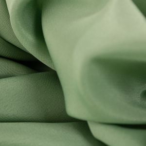 Tecido Crepe de Chine Seda Pura Verde Chá