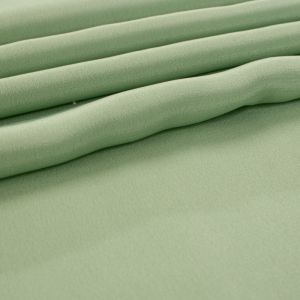 Tecido Crepe de Chine Seda Pura Verde Chá