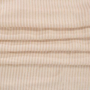 Tecido Crepe de Viscose Listrada Lurex Cor Cru