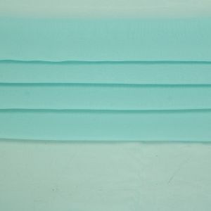 Retalho Tecido Crepe Georgete Azul Tiffany Claro 0,55 Metro