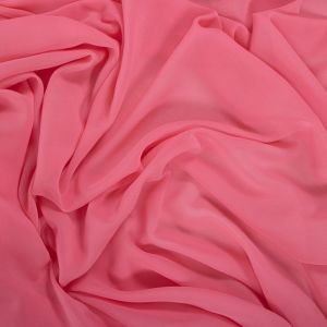 Retalho Tecido Crepe Georgete Rosa Chiclete 1,00 Metro