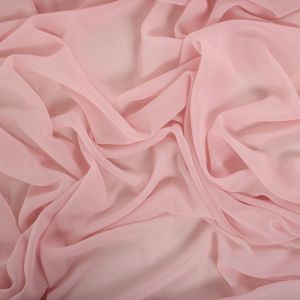 Retalho Tecido Crepe Georgete Rosa Quartzo 0,50 Metro