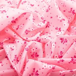 Tricoline Patinha Fundo Pink -100% algodão - Bem Tecidos