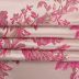 Tecido Jacquard Estampa Floral Rosa Intenso 