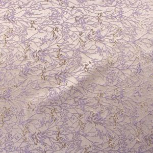 Tecido Jacquard Estampa Lavanda Azulada