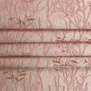 Tecido Jacquard Estampa Rosa 