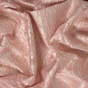 Tecido Jacquard Estampa Rosa 