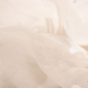 Tecido Jacquard Organza Cristal Off White