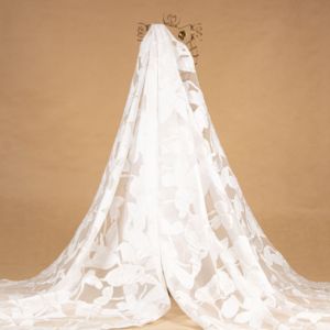 Tecido Jacquard Organza Off White