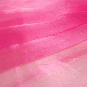 Tecido Organza Cristal Rosa Choque