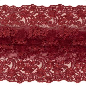 Tecido Renda Soutache Marsala