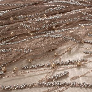 Tecido Tule Glitter Cor Nude