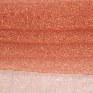 Tecido Tule Glitter Cor Terracota