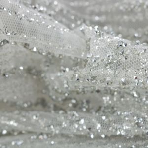 Tecido Tule Glitter Diamante Branco