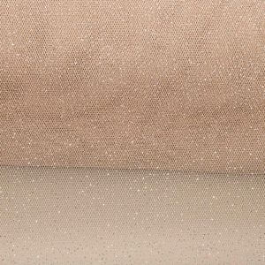 Tecido Tule Glitter Nude