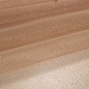 Tecido Tule Glitter Nude