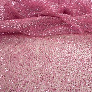 Tecido Tule Glitter Rosa