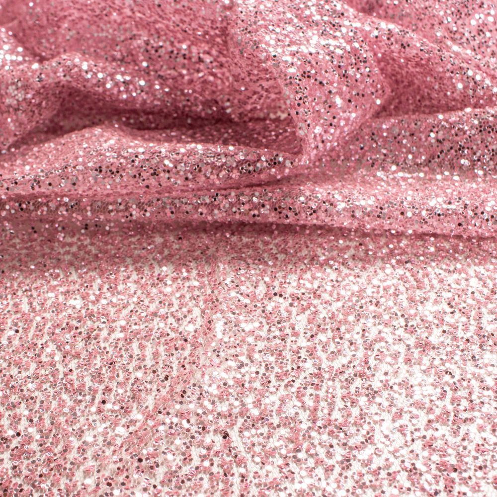 Tecido Tule Glitter Rosa Bailarina