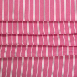 Retalho Tecido Viscose Estampa Listrado Rosa Carmim 0,90 Metro