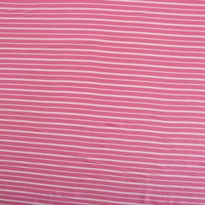 Retalho Tecido Viscose Estampa Listrado Rosa Carmim 0,90 Metro