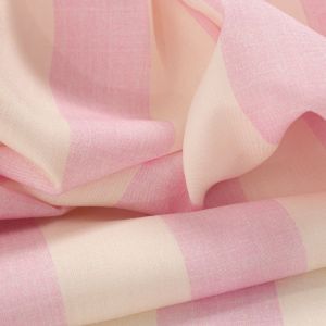 Tecido Viscose Premium Maxi Listrada Rosa e Pérola