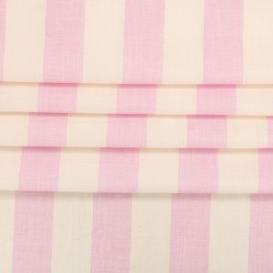 Tecido Viscose Premium Maxi Listrada Rosa e Pérola