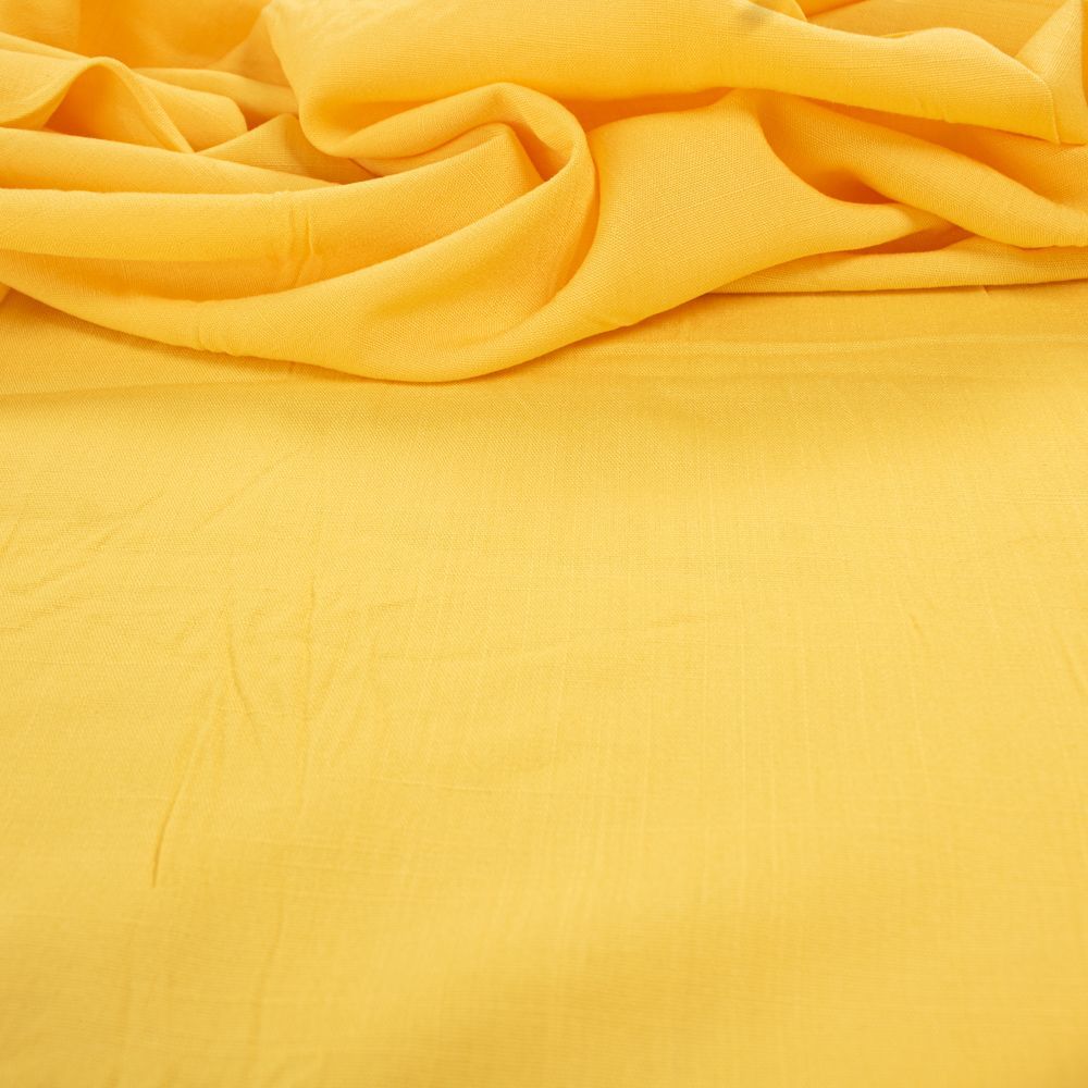 Tecido Viscose Trama de Linho Amarelo 